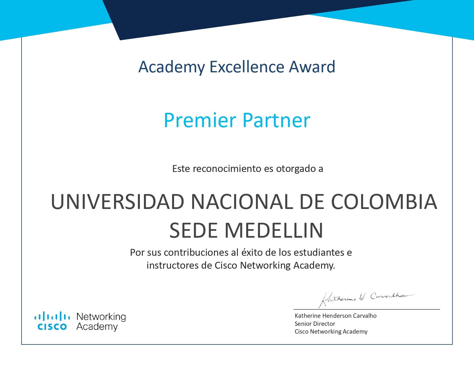 Foto de certificado CISCO